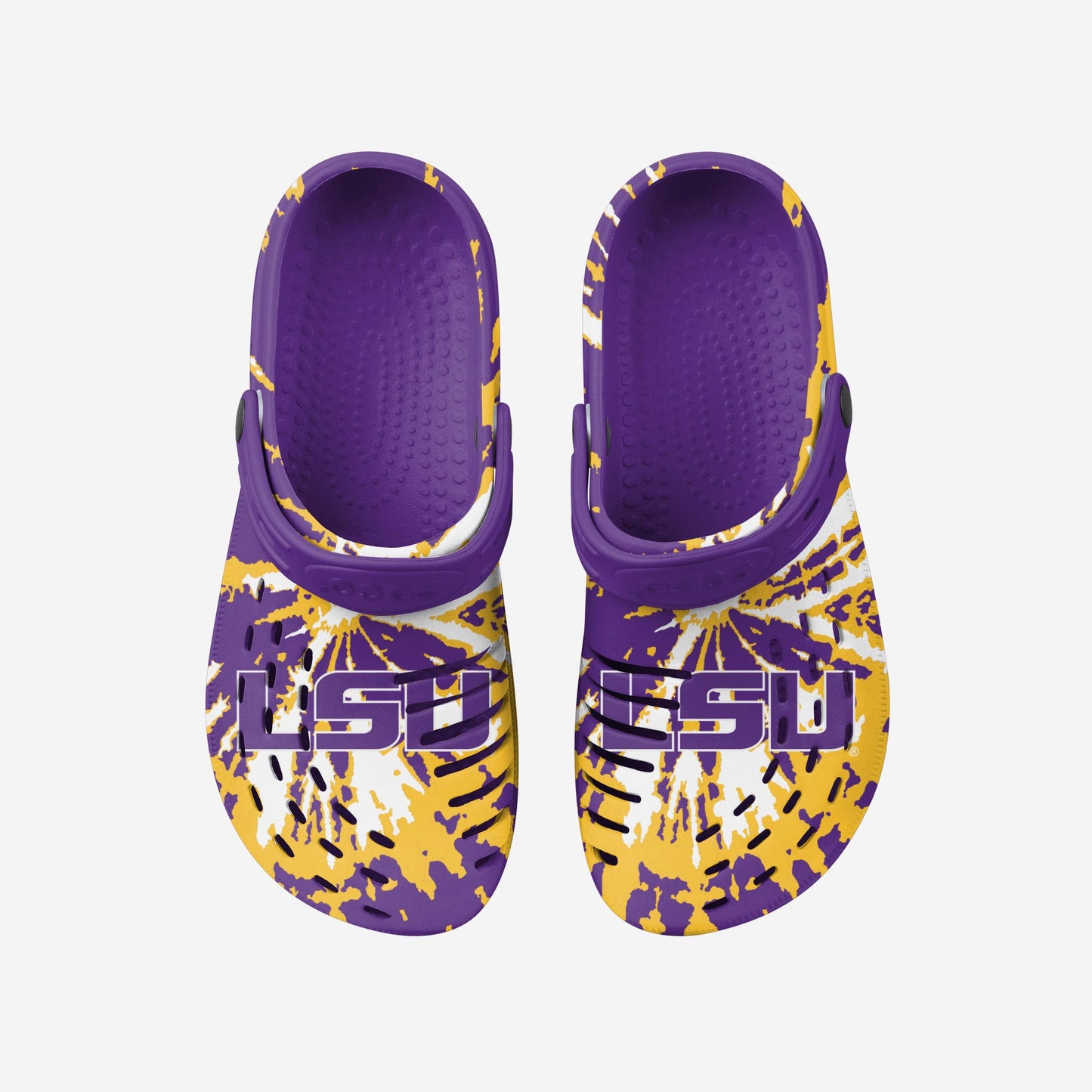 LSU Tigers Tie-Dye Clog With Strap